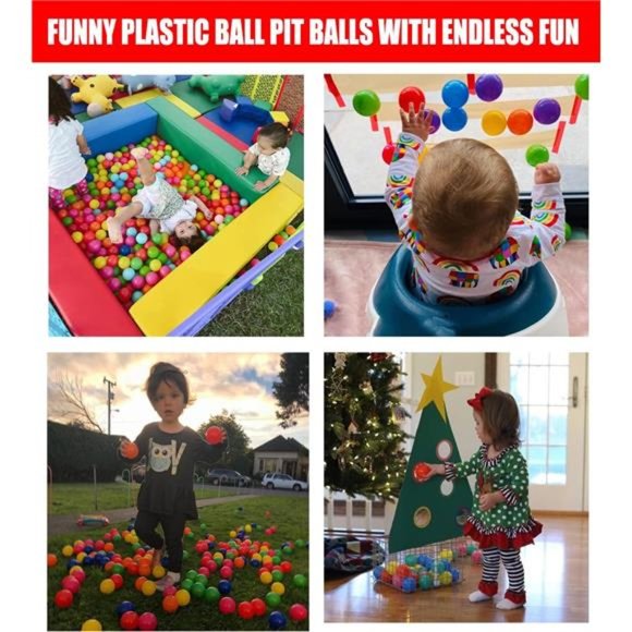 Soft Plastic Ball Pit Balls, Plastic Toy Balls for Kids, Ideal Gift for Baby - Picture 5 of 6